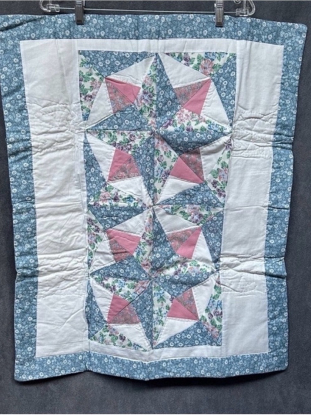 2 NOS Vintage Quilt pillow shams Inheritance 8 point star 100% Cotton